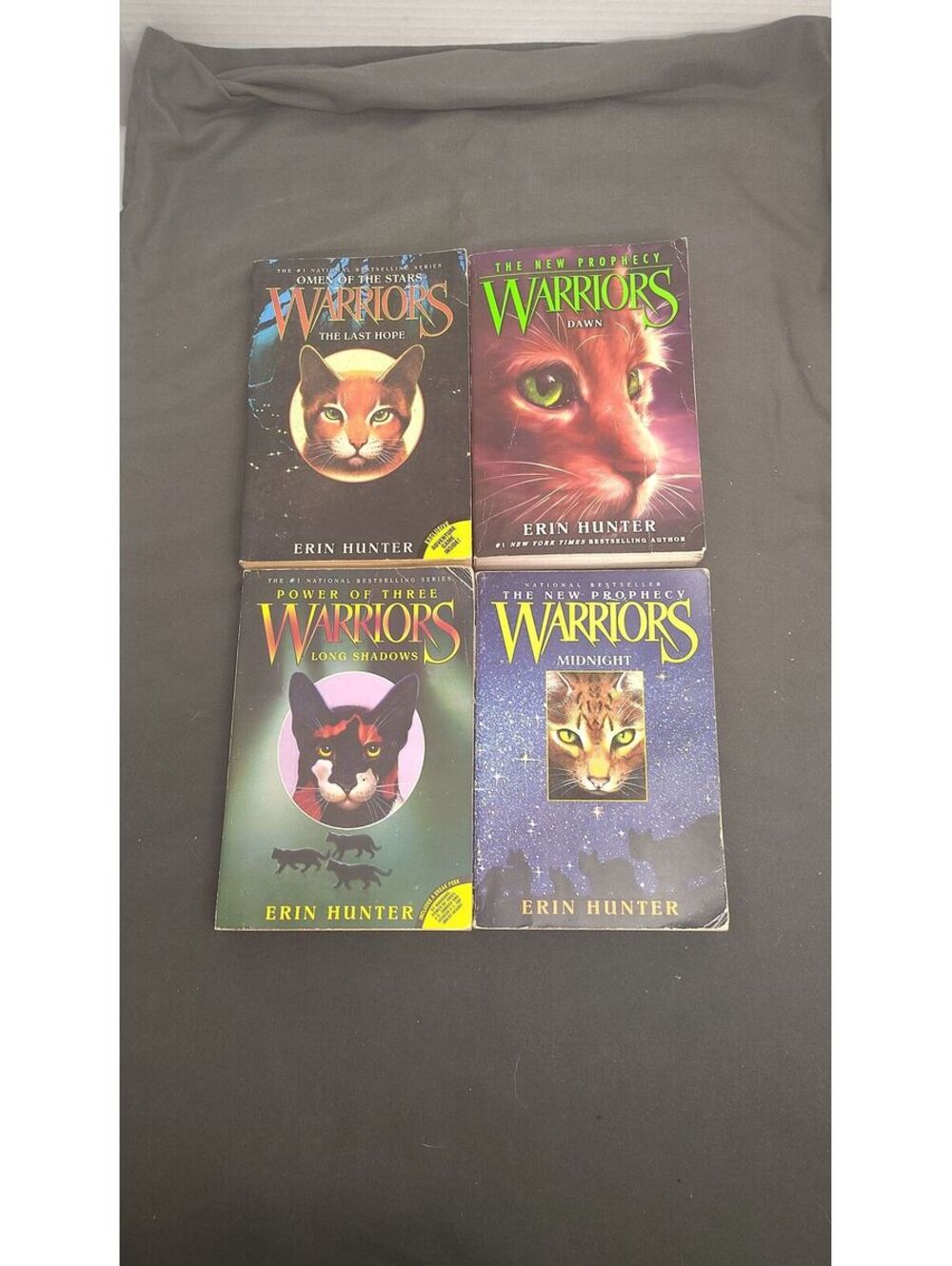 Warriors Erin Hunter 4 Book Lot Omen Stars New Prophecy Power of Three Paperback